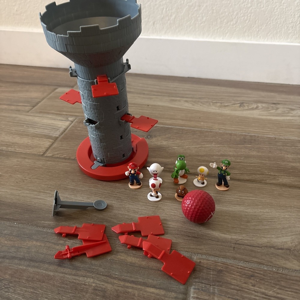 Super Mario Blow Up! Shaky Tower Balancing Game - Tabletop Skill and Action Game